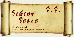 Viktor Vesić vizit kartica
